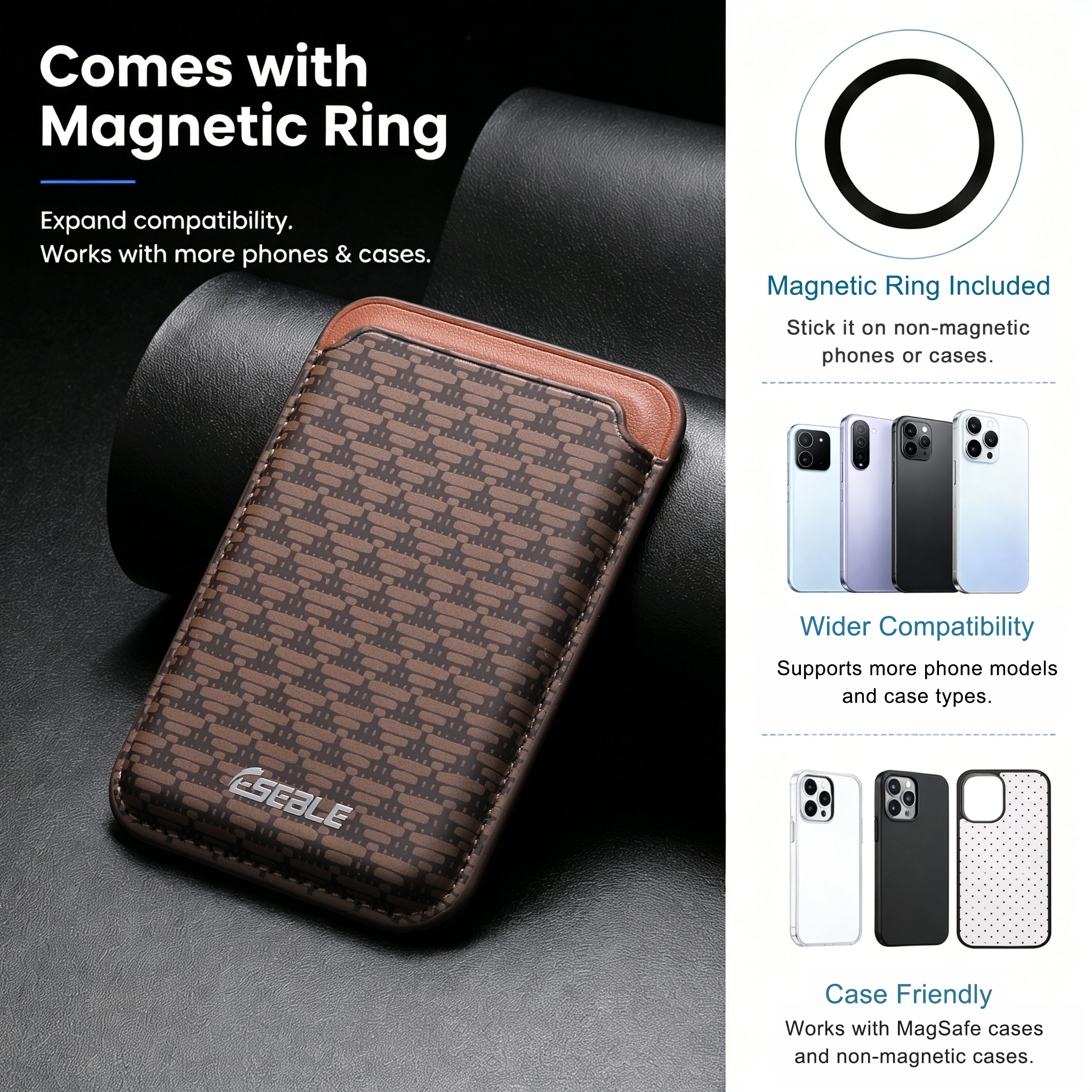 Card Top Loader - Strong Magnetic Slim Card Holder Compatible