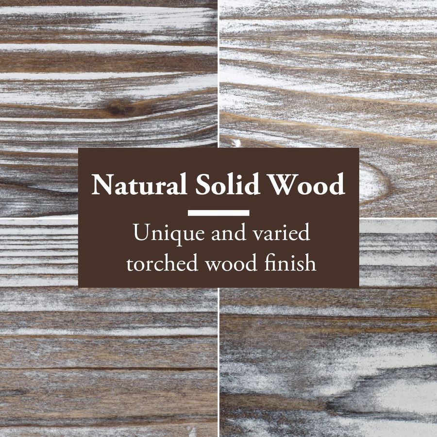 Tabletop Torched Wood Nesting  - Display Risers Set review and price