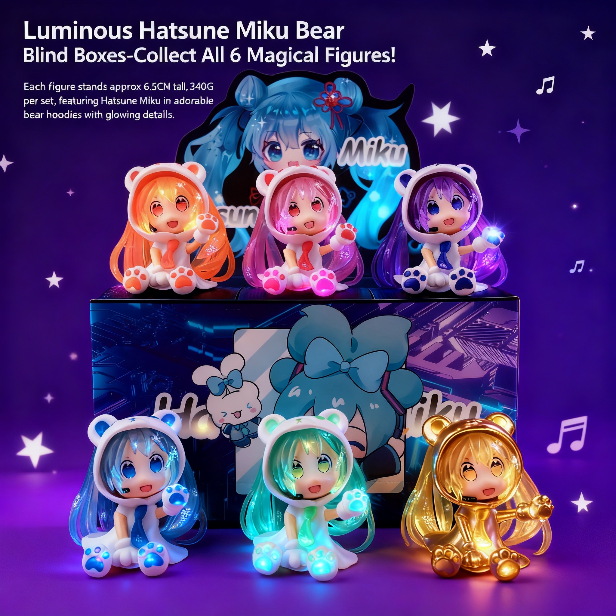 Glow in the Dark Hatsune Miku  - Capsule Toy Gashapon review and price