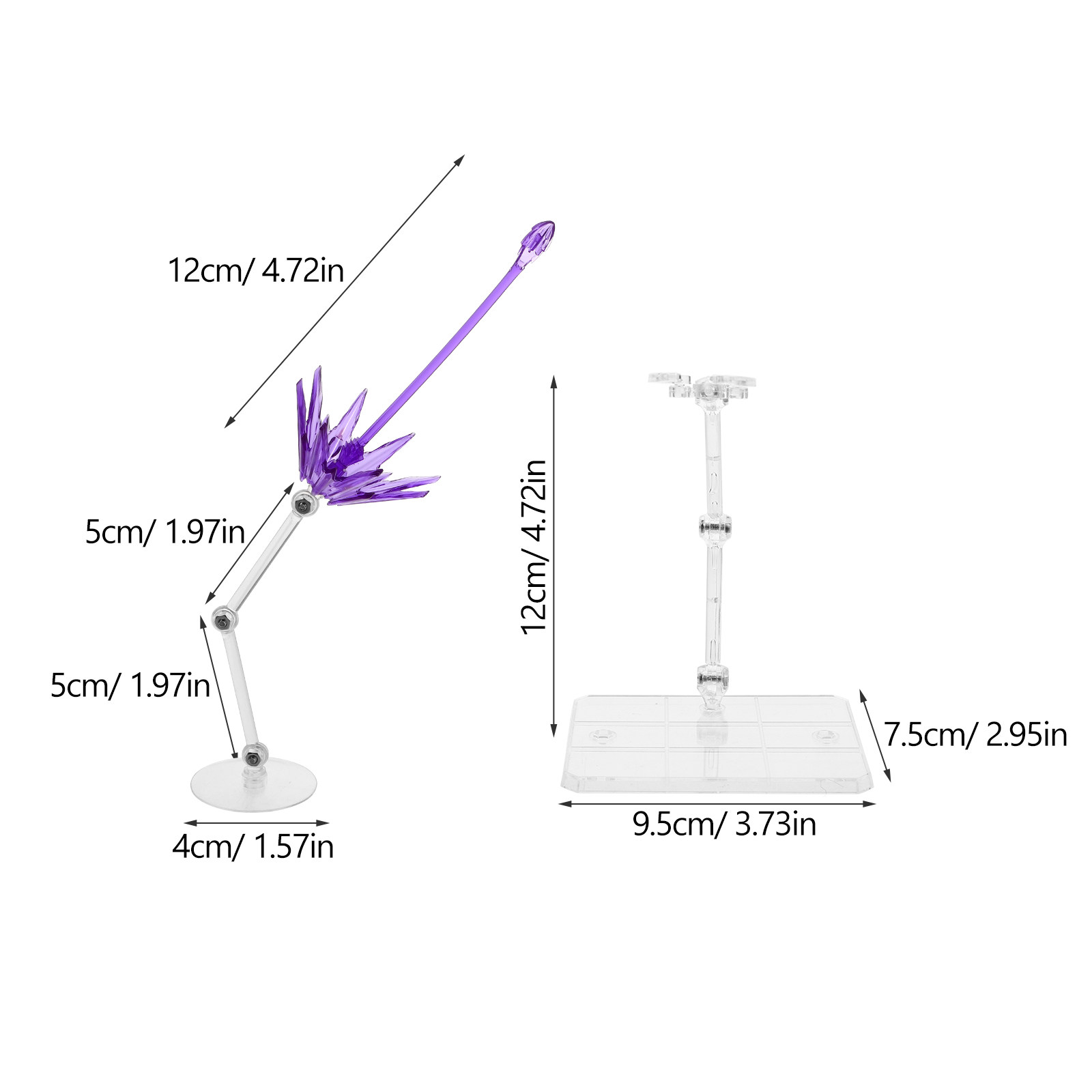 2Pcs Effect Parts Clear Plasti - Action Figure Stand review and price