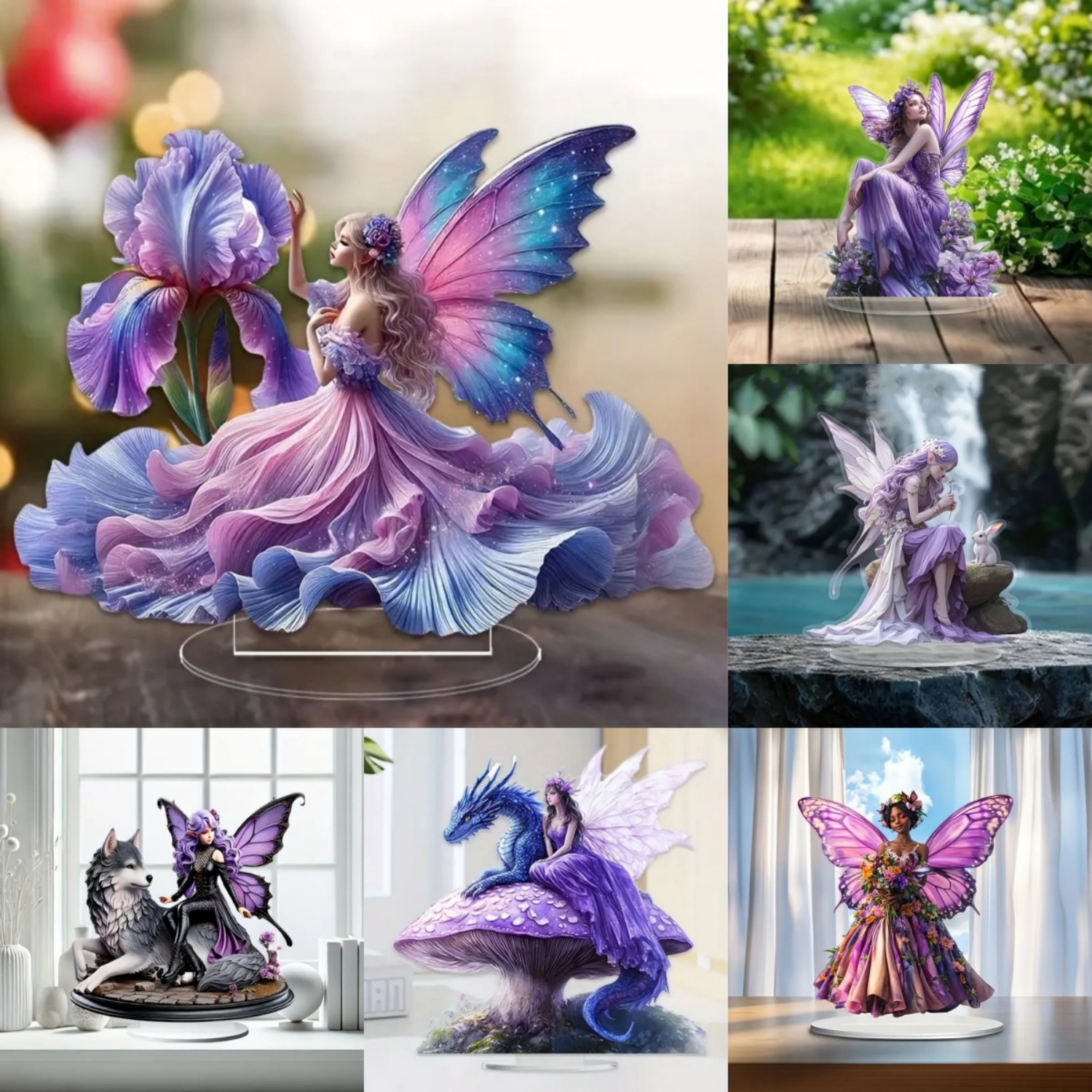 Fairy Statue,2D Flat Acrylic P - Display Case Acrylic review and price