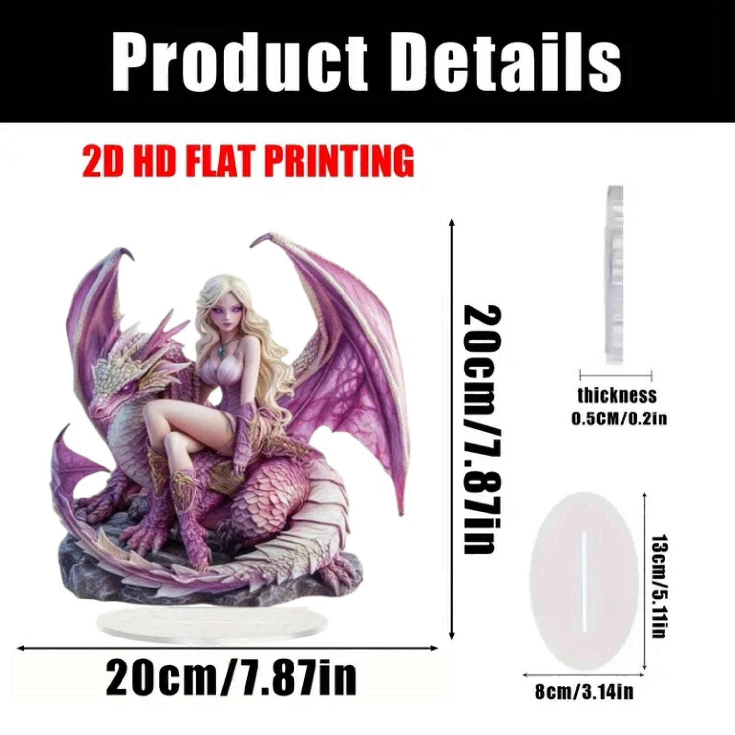 Fairy Statue,2D Flat Acrylic P - Display Case Acrylic review and price