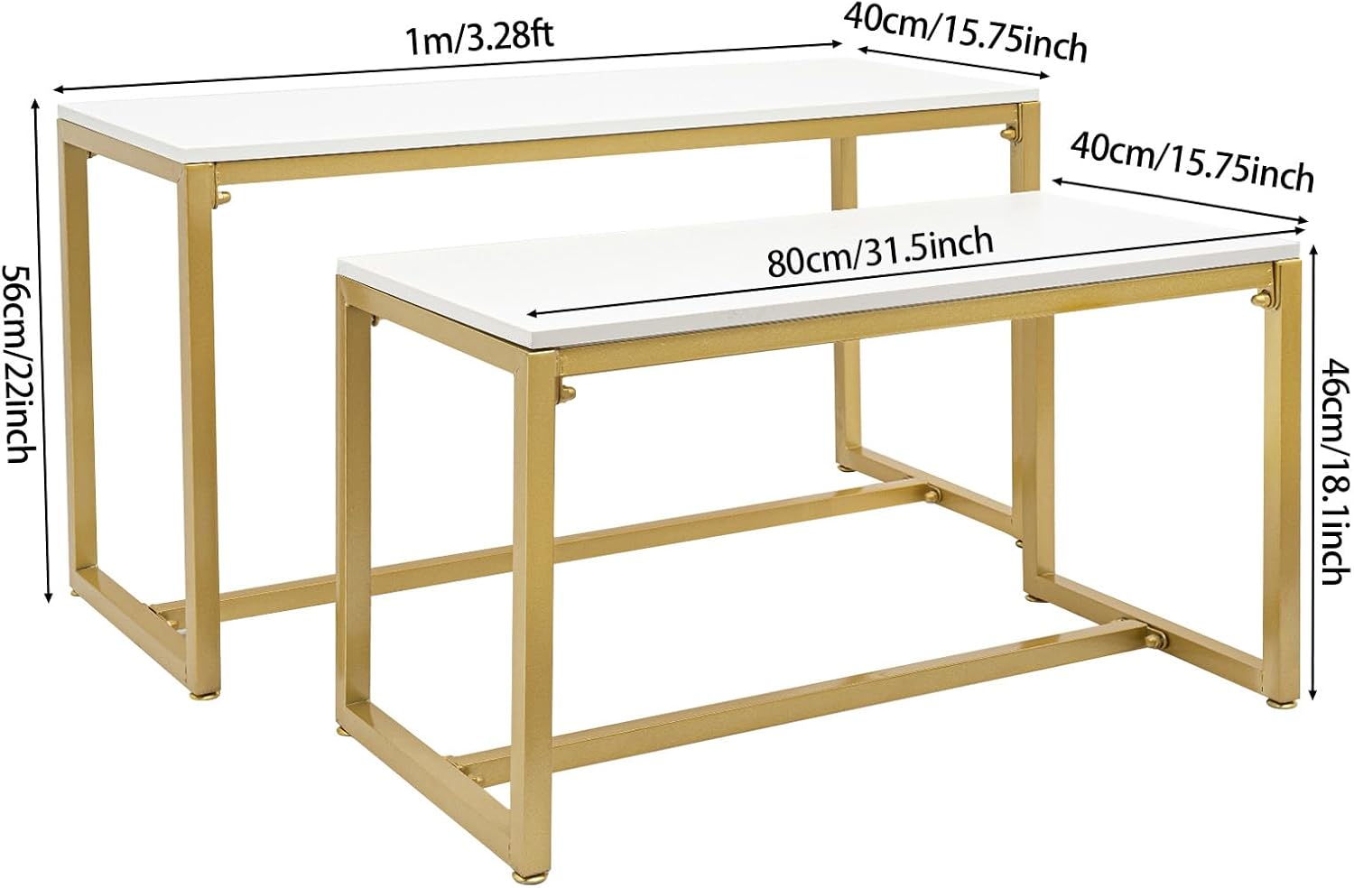2-Piece Set Gold Modern Nestin - Display Risers Set review and price