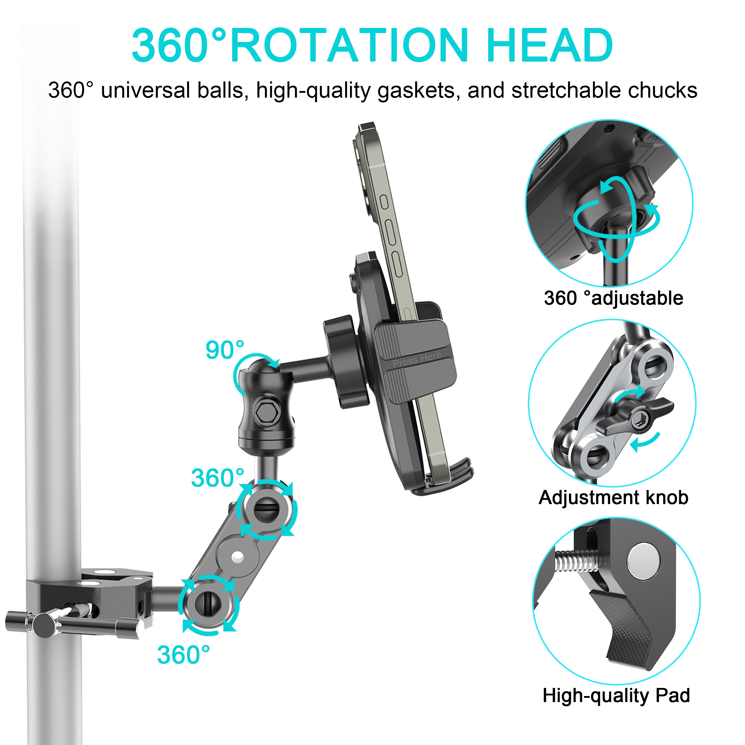 Phone Holder with Super Clamp  - Pop Display Shelf review and price