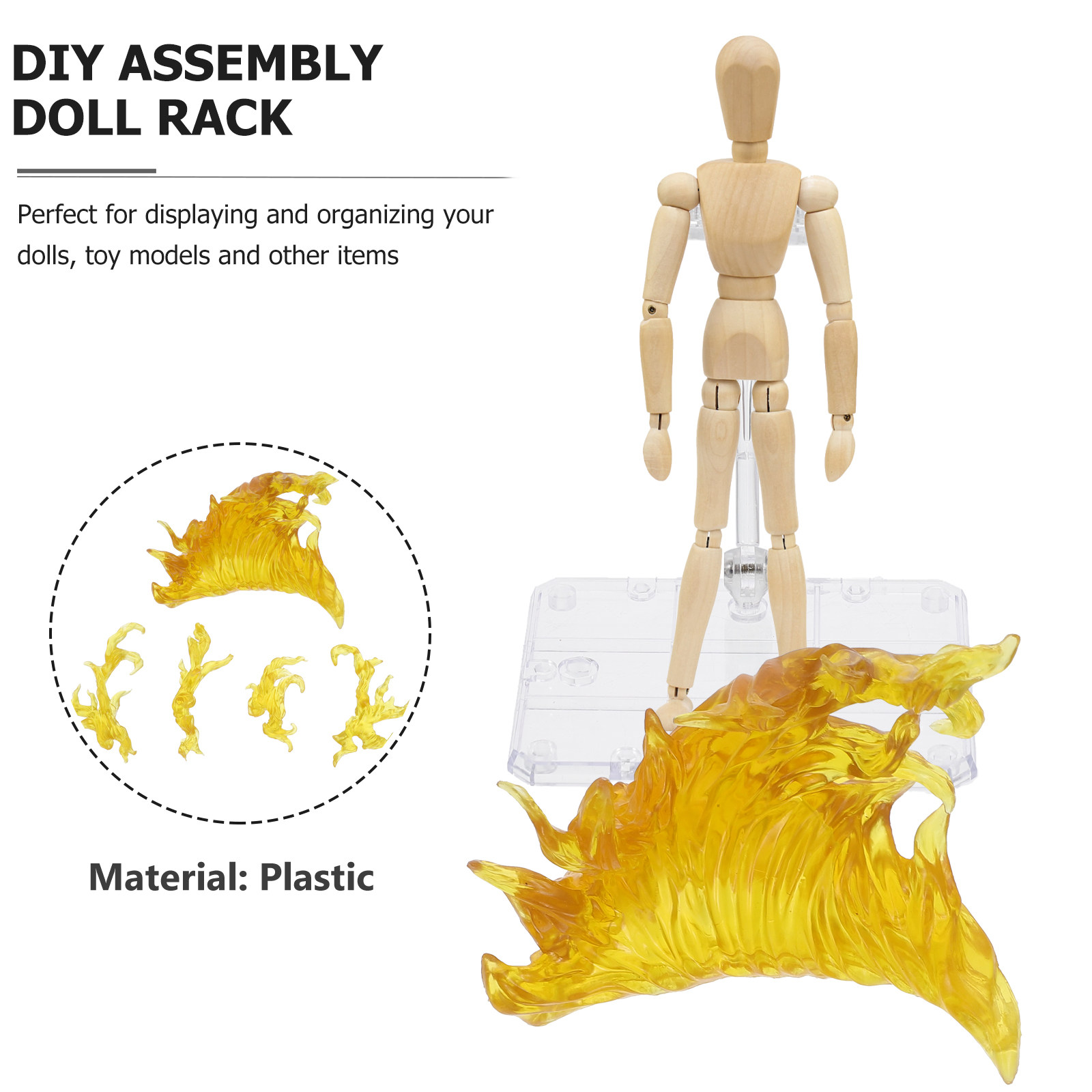 1Set Flame Effect Action Figur - Action Figure Stand review and price