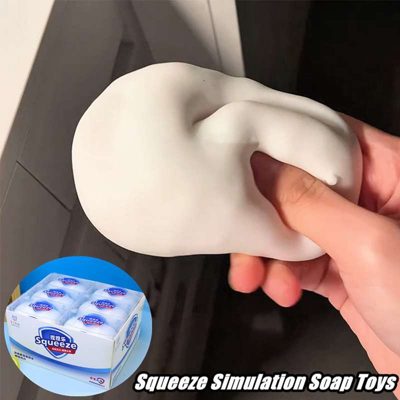 Soft Fake White Soap Squishy S - Fidget Cube Original review and price