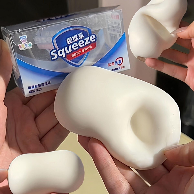 Soft Fake White Soap Squishy S - Fidget Cube Original review and price