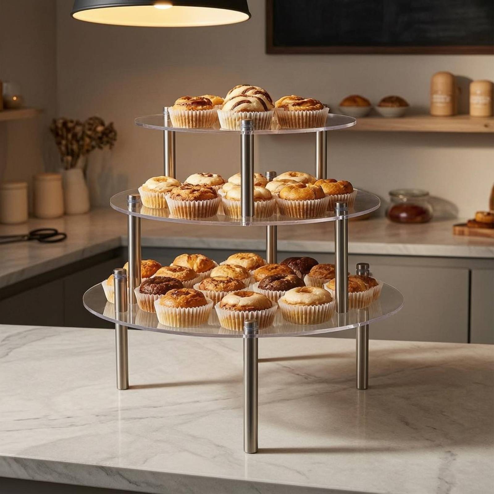 Acrylic Cake Stand Cylindrical - Display Risers Set review and price