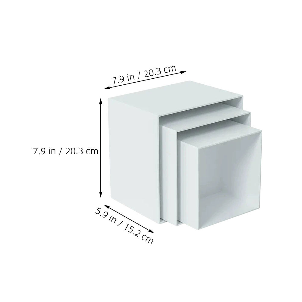 6Pcs Minimalist White Plastic  - Display Risers Set review and price