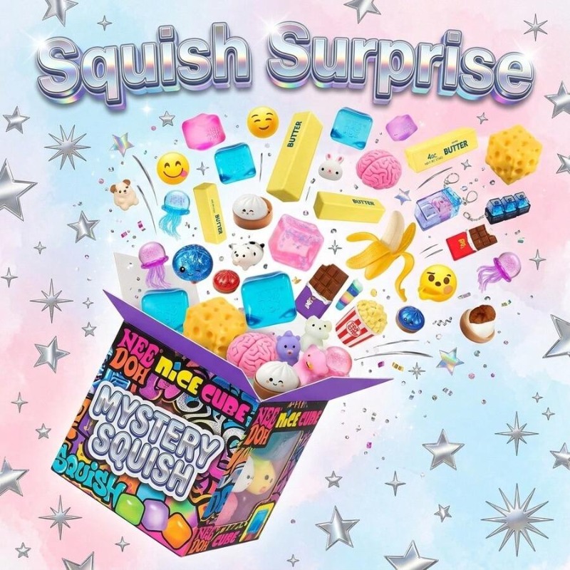 Holiday Squishy Mystery Blind  - Mystery Box Blind Bag review and price