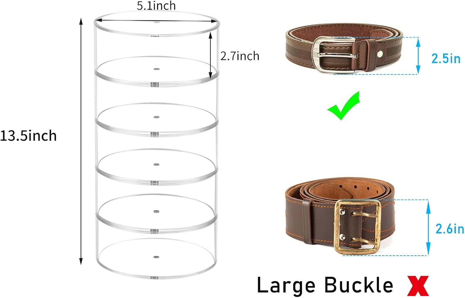 Belt Organizer, Acrylic Displa - Display Case Acrylic review and price
